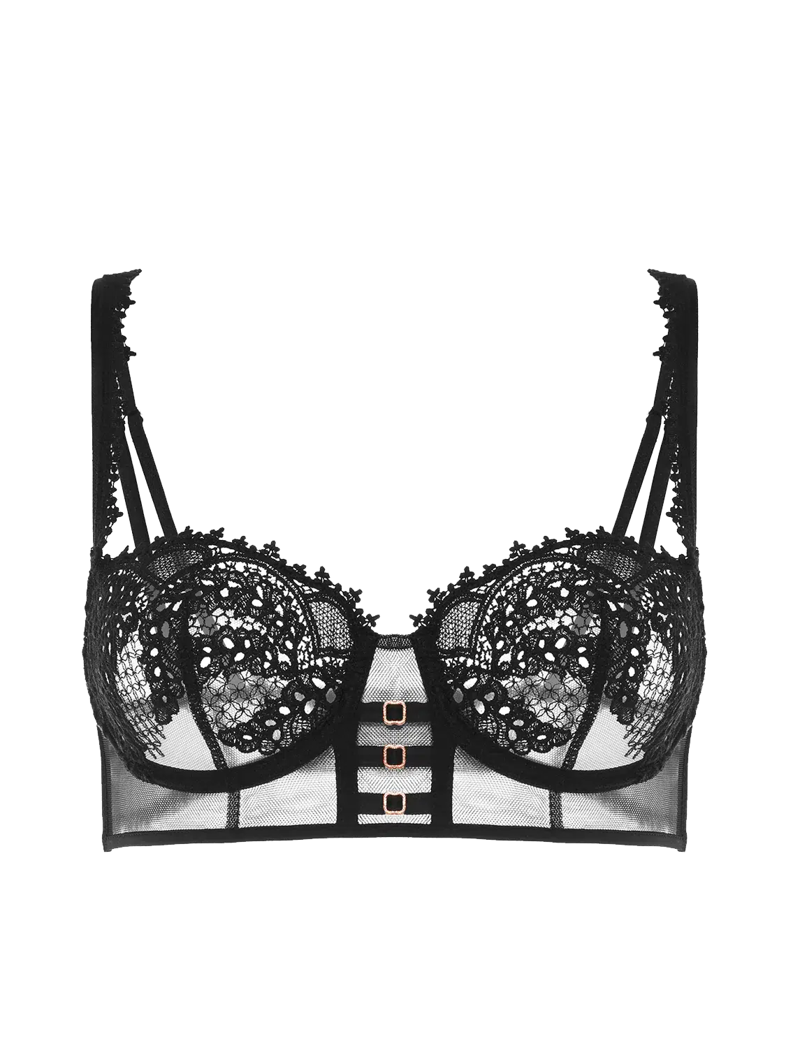 Black Mystic Sheer Demi Bra