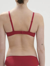 Red Saga Triangle Push Up Contour Bra