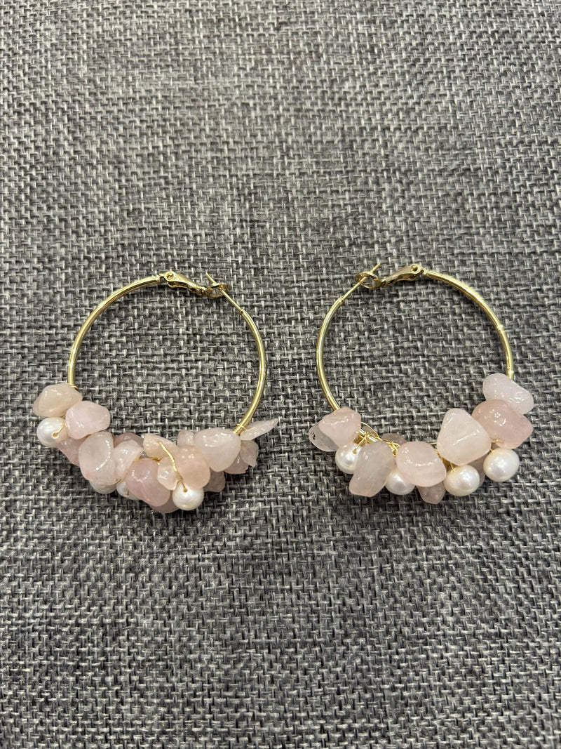 Studio G Crystal Hoop Earrings With Pearls