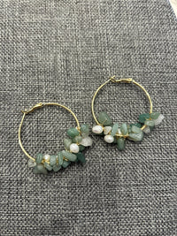 Studio G Crystal Hoop Earrings With Pearls