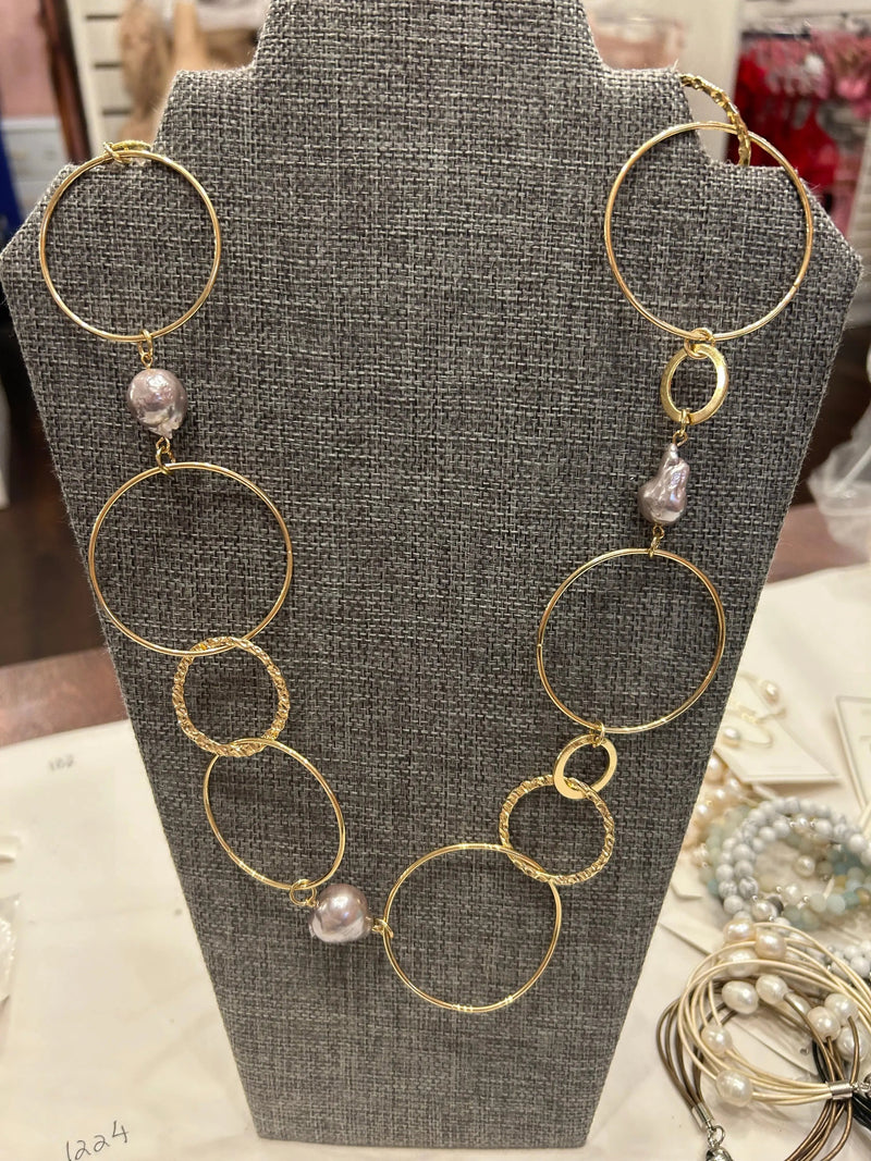 Studio G Hoop Pearl Necklace