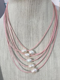 Studio G Leather Pearl Necklace