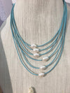 Studio G Leather Pearl Necklace