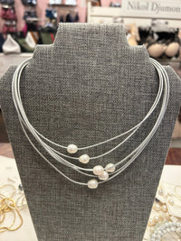 Studio G Leather Pearl Necklace