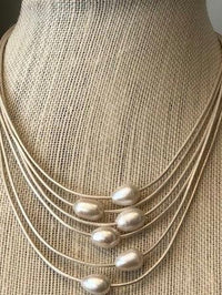 Studio G Leather Pearl Necklace