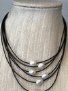 Studio G Leather Pearl Necklace