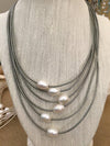 Studio G Leather Pearl Necklace