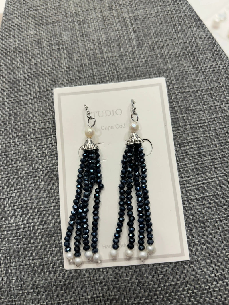 Studio G Pearl Crystal Tassel Earring