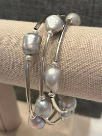 Studio G Silver Spring Pearl Wrap Bracelet