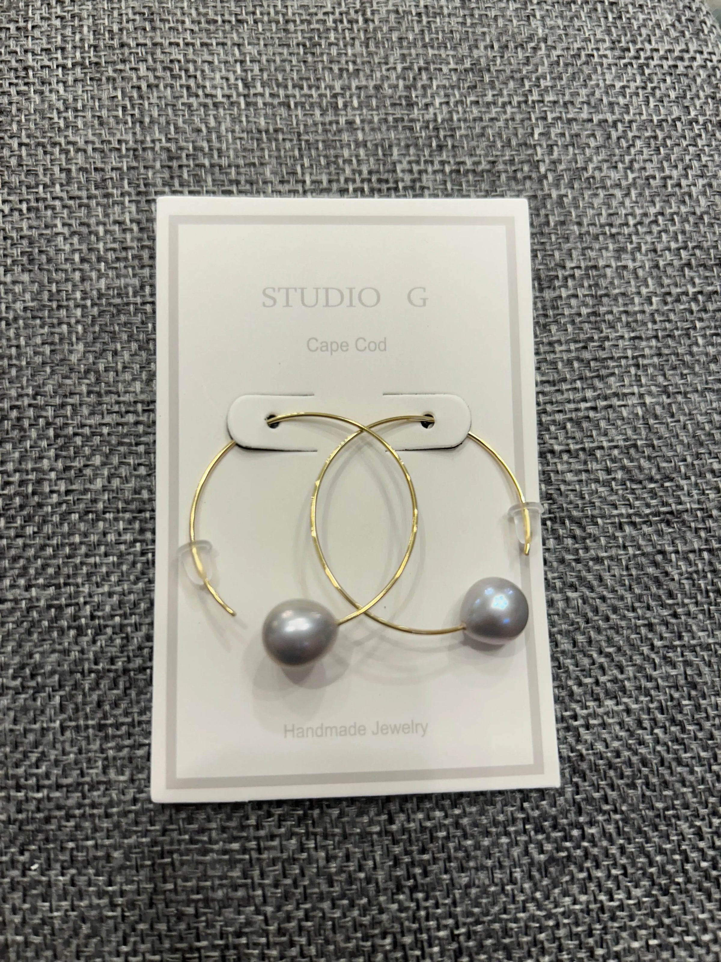 Studio G Single Pearl C Hoop Earring