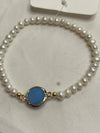 Studio G Small Beaded Pearl Bracelet with Crystal