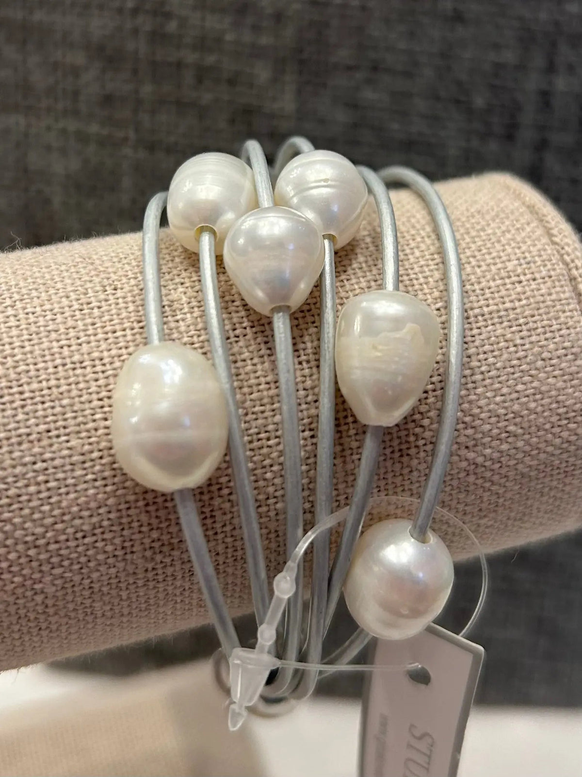 Leather Pearl Bracelet