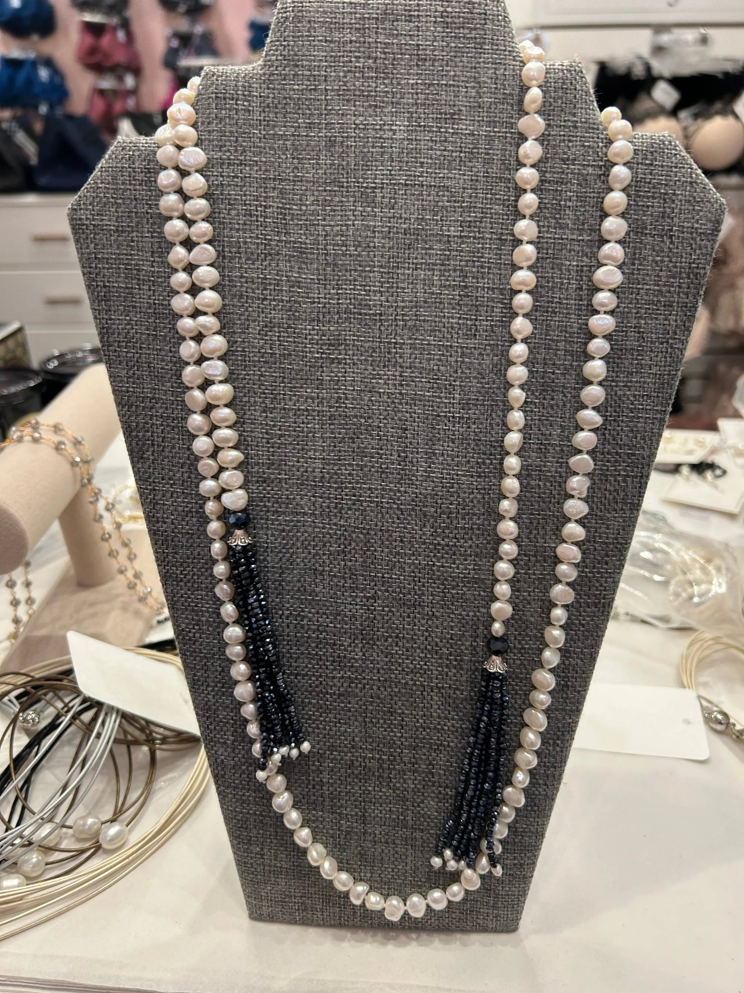 Studio G Tassel Pearl Wrap Necklace