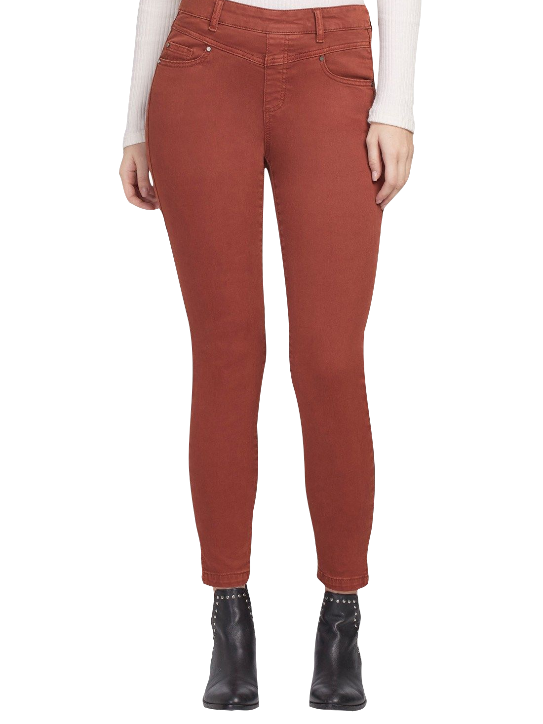 Tribal Pull-On Twill Ankle Jegging in Tawny color