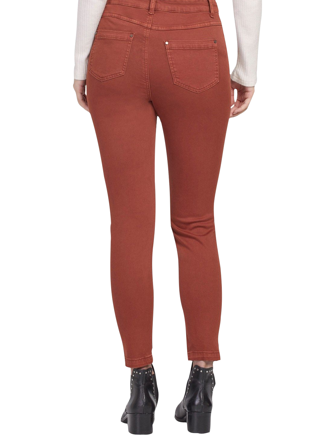 Back of Tribal Pull-On Twill Ankle Jegging in Tawny color