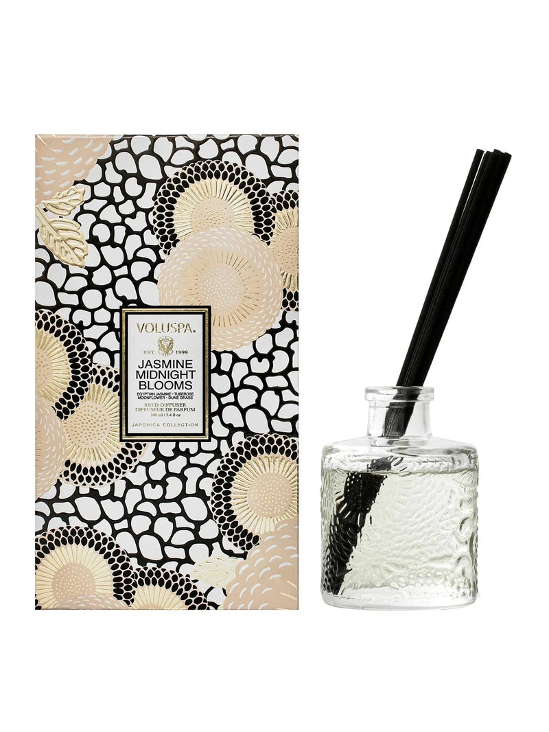 Voluspa Jasmine Midnight Blooms Reed Diffuser