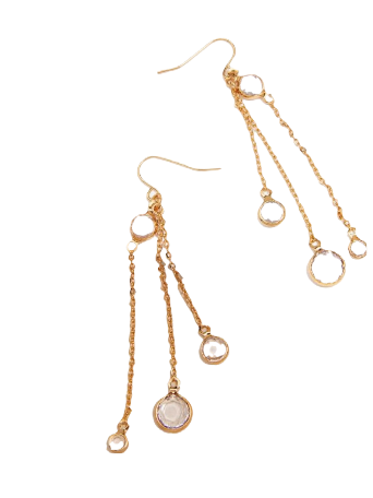 Delicate Drop Crystal Earrings
